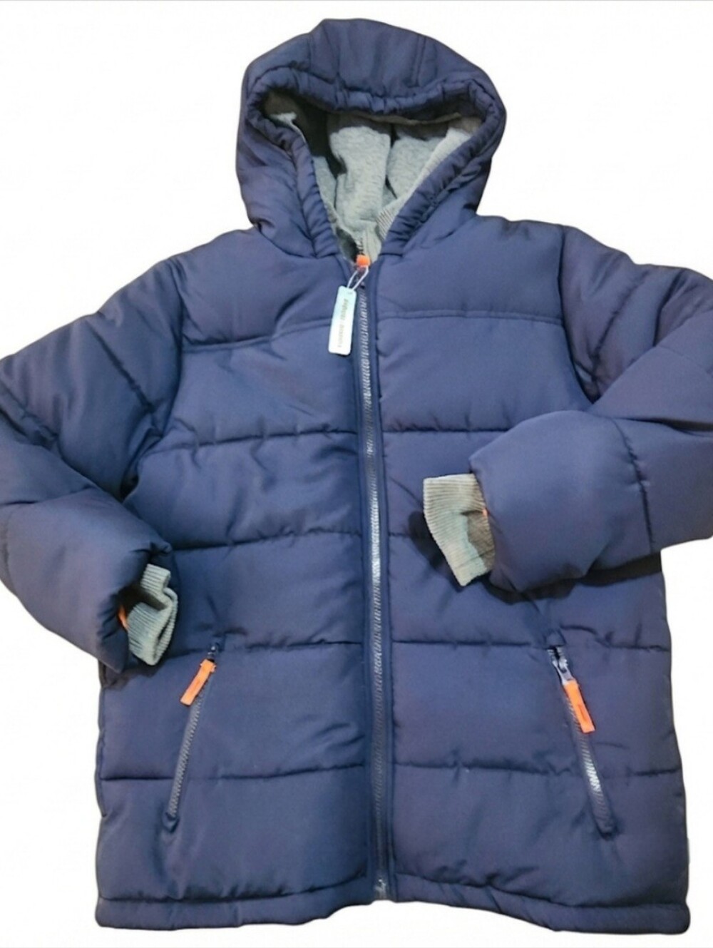 Class Club Boys Navy Puffer Winter Jacket NWT 14/16 - Picture 2 of 6